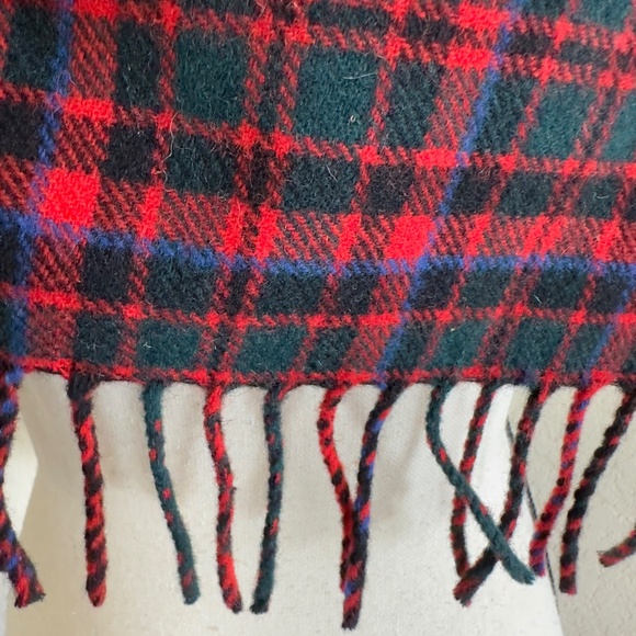 TWEEDMILL Lambswool Plaid Fringe Scarf - Picture 3 of 4